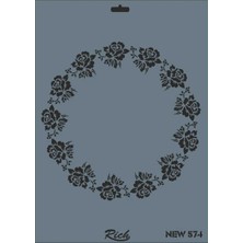 Melonika Rich New Seri N-574 Stencil 35X25 cm