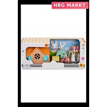 HBG Markt Oyun Seti Sevimli Tavşanlar ve Kaydıraklı Ev 1 Parça