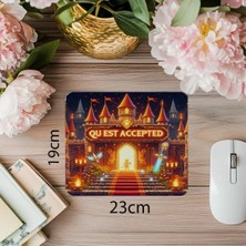 Moontime Alaçatı Parlak ve Eğlenceli Quest Tasarımlı Mouse Pad - 19X23 cm 2 mm Dikdörtgen Ithal Baskılı Mouse Pad