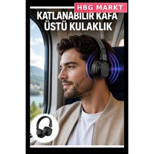 HBG Markt Kablosuz Kulak Üstü Kulaklık Bluetooth Bağlantılı