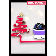 HBG Markt Mey Ithalat® Dönen Renkli Gökyüzü Projektörlü Gece Lambası