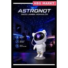 HBG Markt Bluetooth Hoparlör Astronot Projeksiyon Lambası Uzaktan Kumandalı