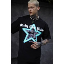 Blow Up Future Gen Bilind Siyah Oversize Erkek T-Shirt 141642