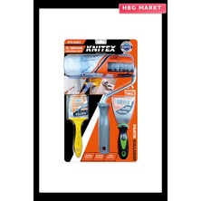 HBG Markt 3 Parça Nalbur Boyacı Seti: Spatula, Kestirme Fırça, Boya Rulosu 20CM