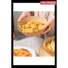 HBG Markt 50 Adet Air Fryer Pişirme Kağıdı Tek Kullanımlık Yuvarlak