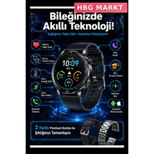 HBG Markt Akıllı Saat Bluetooth 5.0 Sesli Asistan Sağlık Spor