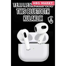HBG Markt Mey Ithalat® 3.nesil Tws Bluetooth Kulaklık Mikrofonlu Anc Özelliği Dokunmatik Kontrol