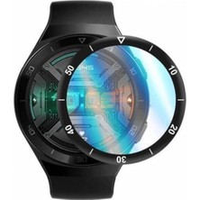 Moontime Alaçatı Huawei Watch GT2E 46MM Sport 5d Polymer Nano Tam Kaplayan Ekran Koruyucu