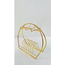 Moontime Alaçatı Gold Metal Fincan Askısı