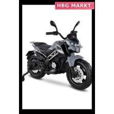 HBG Markt Akülü Motosiklet 12V Gri Çocuklar Için Off-Road Araç
