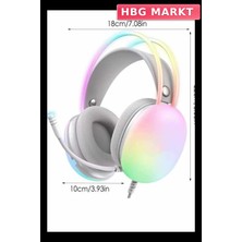 HBG Markt Mey Ithalat® Yeni Nesil Kulak Üstü Kablosuz Uzun Ömürlü Rgb Işıklı Bluetooth Kulaklık