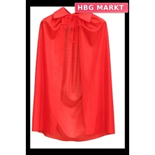 HBG Markt Mey Ithalat® Kırmızı Renk Yakalı Pelerin Çocuk Boy 90 cm