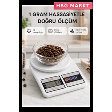 HBG Markt Dijital Mutfak Terazisi 5 kg Kapasite, 1 G Hassasiyet
