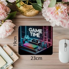 Moontime Alaçatı Sade ve Güçlü Tasarım – Game Time Mousepad - 19X23 cm 2 mm Dikdörtgen Ithal Baskılı Mouse Pad