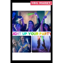 HBG Markt LED Işıklı Renkli Püsküllü Parmak Işığı 4 Renk 4 Adet