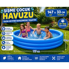 Empressco 147X33 cm Şişme Çocuk Havuzud | Yuvarlak Bahçe Havuzu