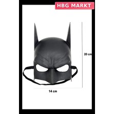 HBG Markt Mey Ithalat® Siyah Renk Çocuk Boy Arkadan Lastikli Maske   20X14 cm