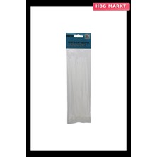 HBG Markt 25 Adet Beyaz 3.6X200MM Plastik Cırt