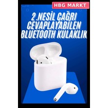 HBG Markt Mey Ithalat® 2025 Model Çağrı Cevaplayabilen Bluetooth Kulaklık Beyaz Dokunmatik Kontrol