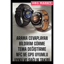 HBG Markt Mey Ithalat® Akıllı Saat Sesli Görüşme, Nfc Uyumlu, Bildirim Görme ve Uyku ve Sağlık Takibi