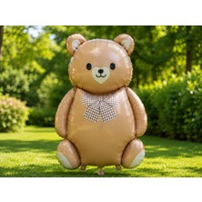 Parti Dükkanı Kahverengi Ayıcık Folyo Balon 90X66 cm Helyum Uyumlu Büyük Boy Teddy Bear Doğum Günü Baby Shower Parti Süsü
