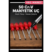 HBG Markt Manyetik Uçlu Tornavida Seti (50 Cr-V)