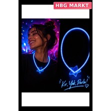 HBG Markt Mavi Neon Fosforlu Parti Kolyesi Kırılarak Aktifleşen Sıvı Teknoloji