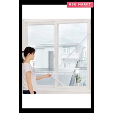 HBG Markt Tüm Cam Pencere Kapılara Uyumlu Tek Kanat Pencere Sinekliği (70X125 Cm)