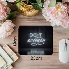 Moontime Alaçatı Kararlı Adım Temalı Neon Mouse Pad - 19X23 cm 2 mm Dikdörtgen Ithal Baskılı Mouse Pad