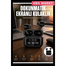 HBG Markt Ekranlı Kablosuz Kulaklık 2. Nesil Şarj Durumu Gösterimi