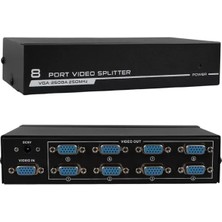 Canarino Powermaster PM-2553 8 Port VGA Dağıtıcı Çoğaltıcı Splitter 9 Volt Adaptörlü 1920X1440 250MHZ