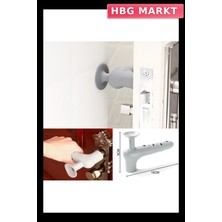 HBG Markt Silikon Kapı Stoperi Duvar Koruyucu Gri Pratik Ev Gereci