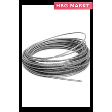 HBG Markt Mey Ithalat® Çelik Halat 8 mm 5 Metre (6X12+7 K.öz)
