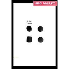 HBG Markt Mey Ithalat® Yuvarlak Profil Dış Tapa 25 mm 4 Adet