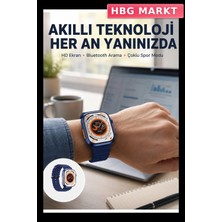 HBG Markt Akıllı Saat 2.05 Inç Dokunmatik IPS Ekran, Fonksiyonel Tasarım