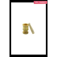 HBG Markt Küçük Boy Ahşap Havanda Sarımsak Dövecek Çap 6cm Derinlik 4cm Yükseklik 8.8