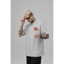 Blow Up Future Gen Style Gri Oversize Erkek T-Shirt 141669