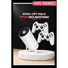 HBG Markt 4K Çözünürlüklü Projeksiyon Cihazı, Kablosuz Bağlantı ve Wi-Fi 6