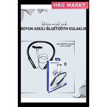 HBG Markt Mey Ithalat® Polygold PG-100 Boyun Askılı Kablosuz Kulaklık – 200 Saat Bekleme Süresi, Stereo Ses, Mikrofonlu
