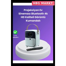 HBG Markt Çoklu Girişli Mini Projektör HDMI USB Kulaklık