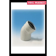 HBG Markt Mey Ithalat® Ege Yıldız 150X45 Pvc Açık Dirsek 3,2 mm