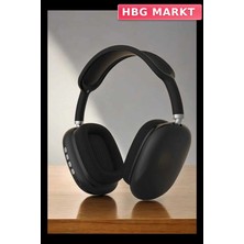 HBG Markt Mey Ithalat® P9 Plus Kulaklık Siyah Bluetooth Bağlantılı Kulak Üstü Kablosuz Anc Özelliği