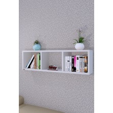 Moontime Alaçatı Sema Yatay Raf |dekoratif Raf|aksesuar|raf| Kitaplık| Beyaz