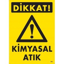 Melonika Dikkat Kimyasal Atık Uyarı Levhası 25X35 KOD:796