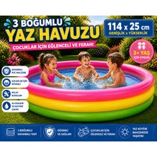 Empressco 3 Boğumlu Şişme Çocuk Havuzu 114X25 cm | Yuvarlak Yaz Havuzu
