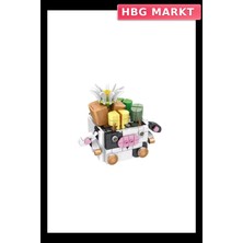 HBG Markt Mey Ithalat® P655012 Hayvan Saksıları Buket Setleri Inek 341 Parça Block Oyuncak