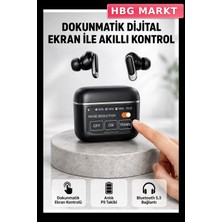 HBG Markt Bluetooth 5.3 Anc Kablosuz Kulak Içi Kulaklık Dokunmatik Dijital Ekran Uzun Pil