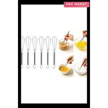HBG Markt 6 Parça Mini 13 cm Metal Çırpıcı Seti