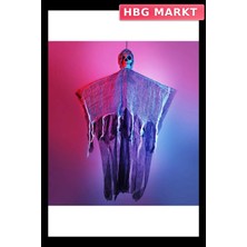 HBG Markt Mey Ithalat® Ürpertici Kuru Kafa Korku Hayalet Saçaklı Dekor 90X50 cm
