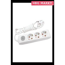 HBG Markt Mey Ithalat® Viko Multi-Let Kablolu Grup Priz 3 Lü 2 Metre
